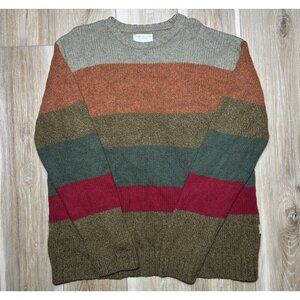 Vintage American Eagle Lambwool Striped Crewneck Sweatshirt - Men Size XL